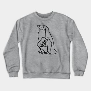 Penguin Says Vote Outline Crewneck Sweatshirt